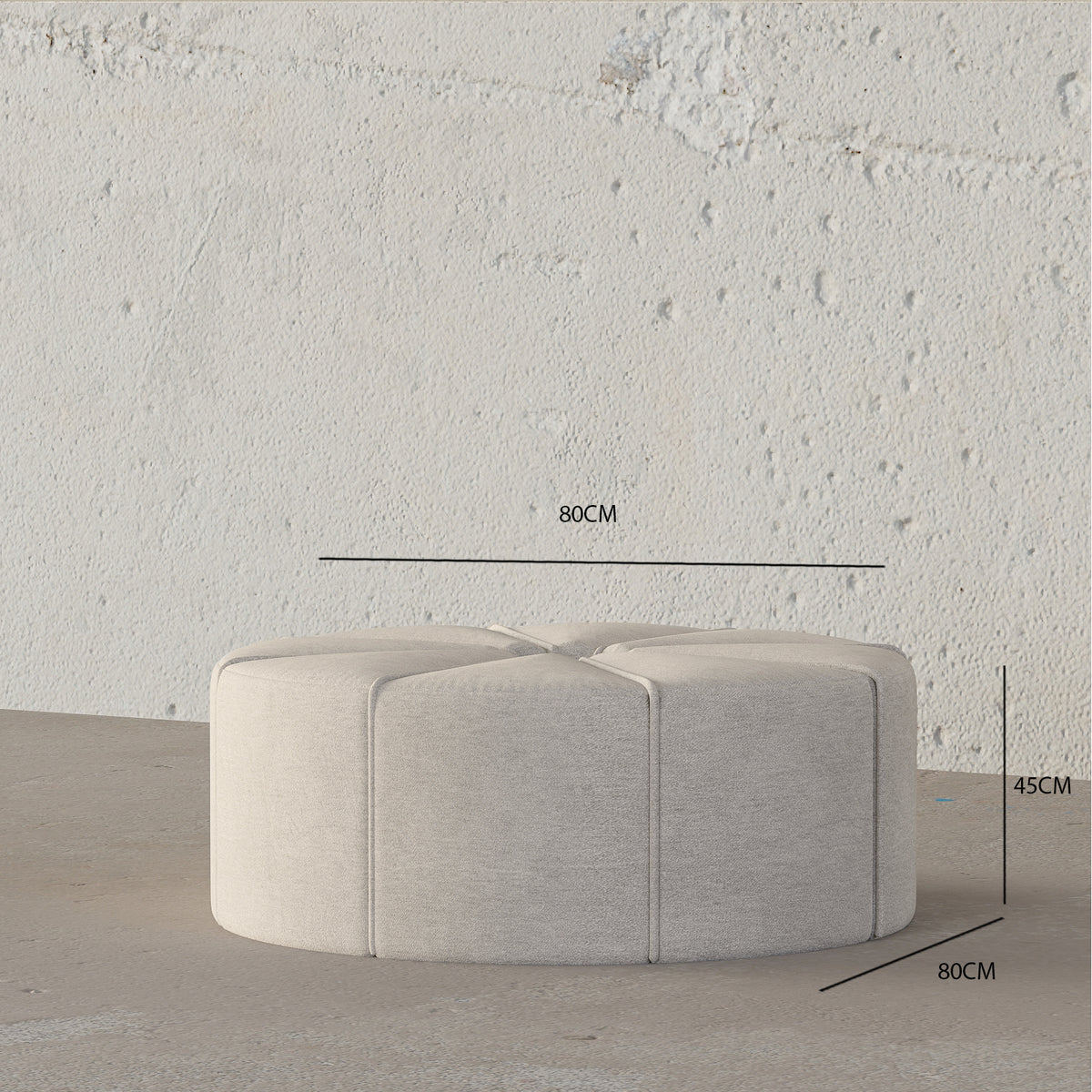 La Rochelle Round Ottoman / Jade