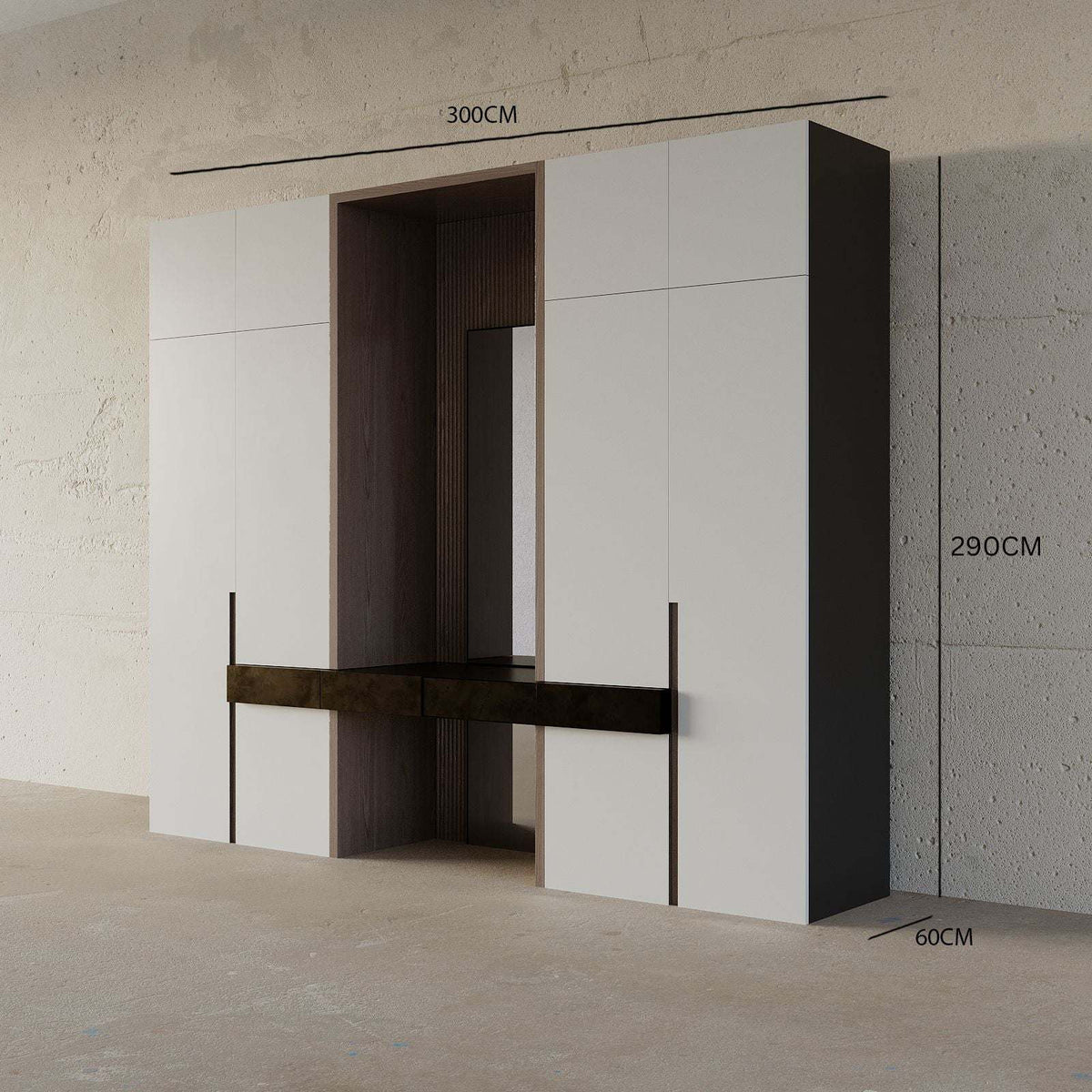 Lumina Closet (Off-White & Walnut)