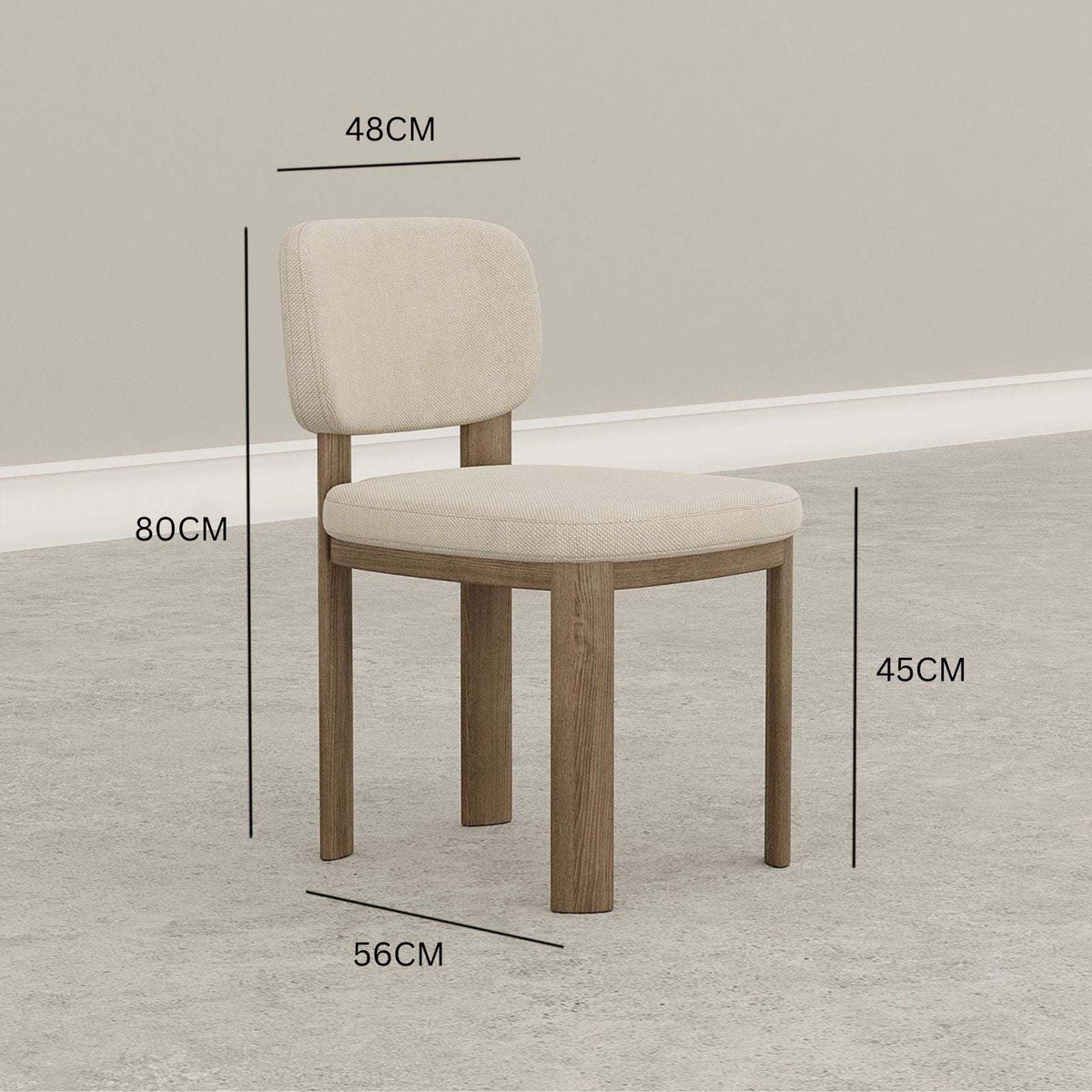 Margo Dining Chair / Premium Beige Linen – premium Dining Chair by Walls Nation UAE & Saudi Arabia
