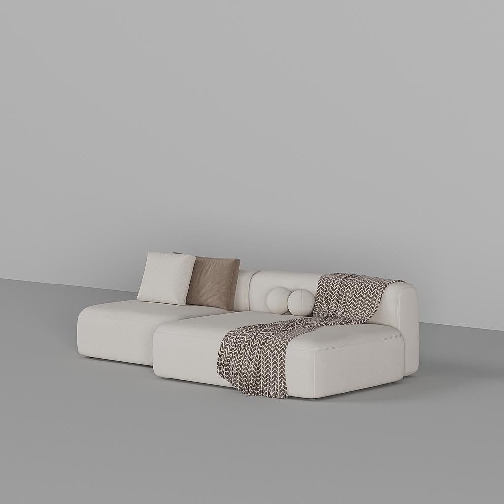 Mars Sofa 3S / White Faux Leather - Walls Nation