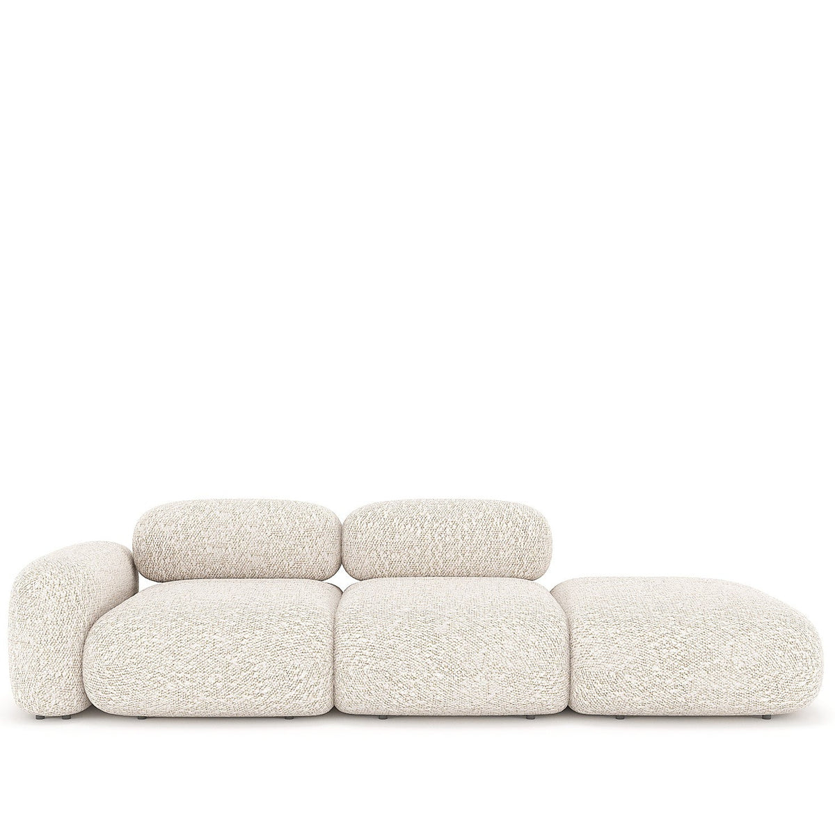 Off-White Boucle (2 Seater + Ottoman)