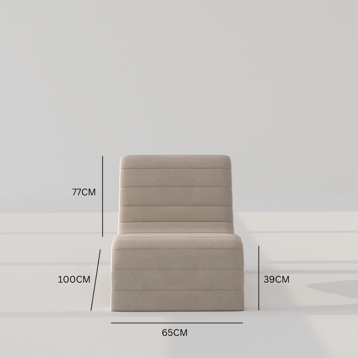 Mori Chaise / Golden Beige Velvet