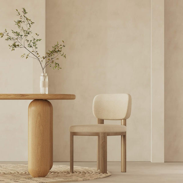 Margo Dining Chair / Premium Beige Linen – premium Dining Chair by Walls Nation UAE & Saudi Arabia