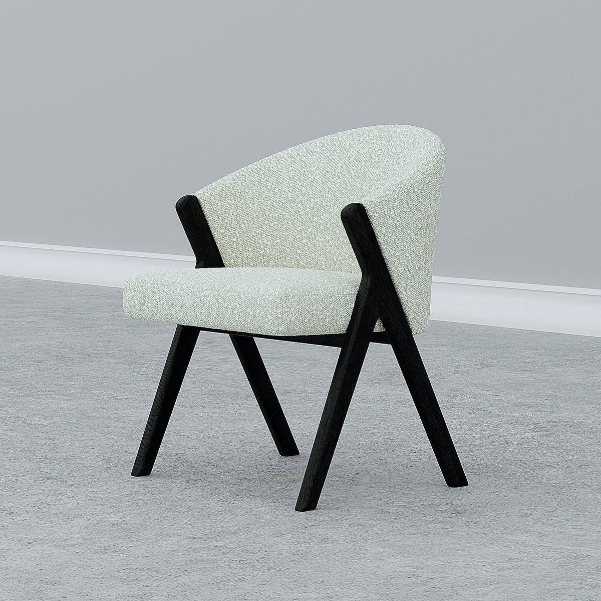 Bisou Armchair / White Boucle