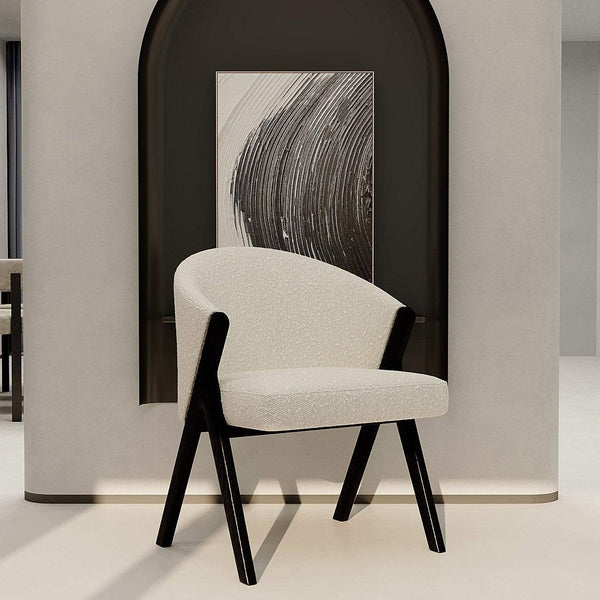 Bisou Armchair / White Boucle – premium Armchair by Walls Nation UAE & Saudi Arabia