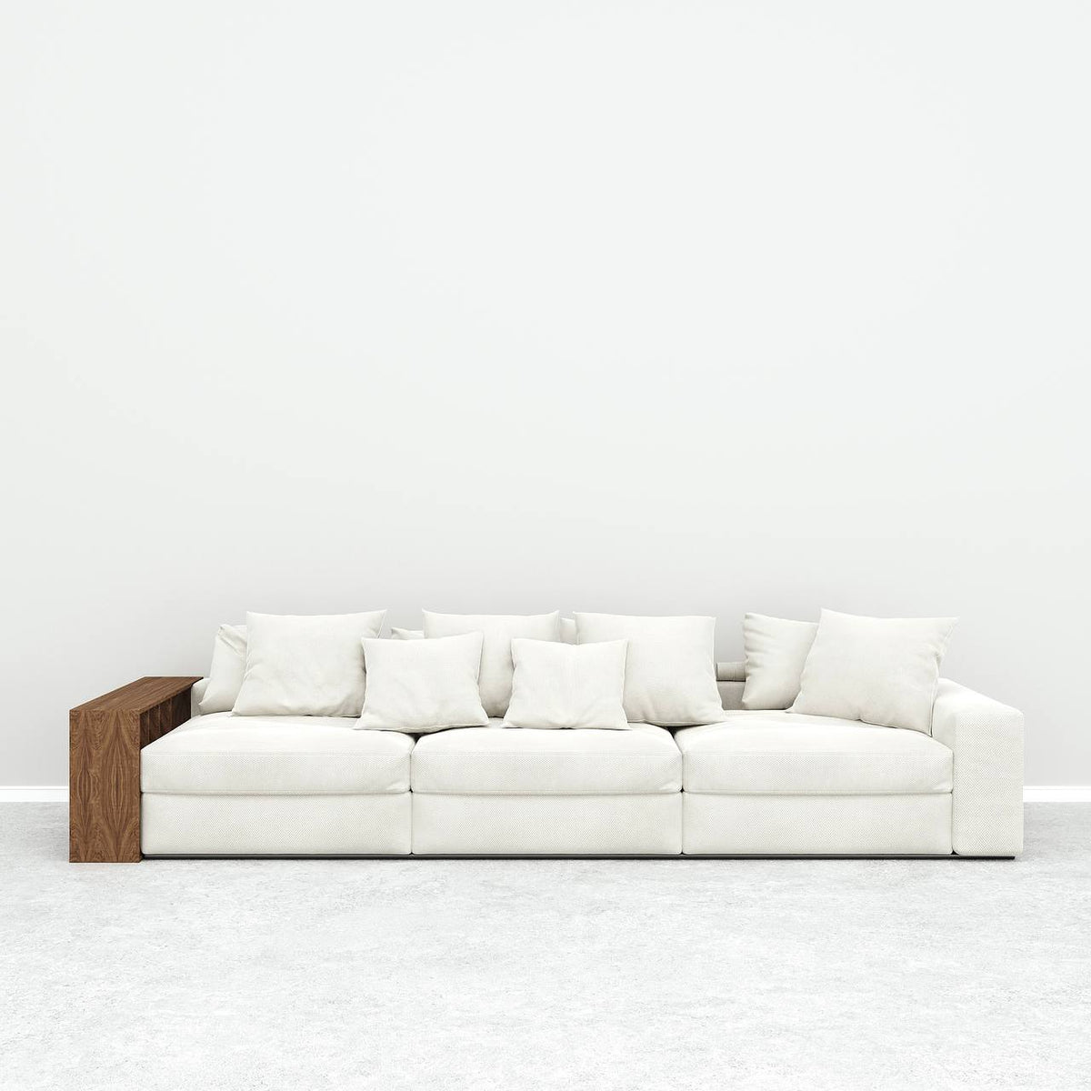 Nolla Sofa 3S / White Cotton Blend
