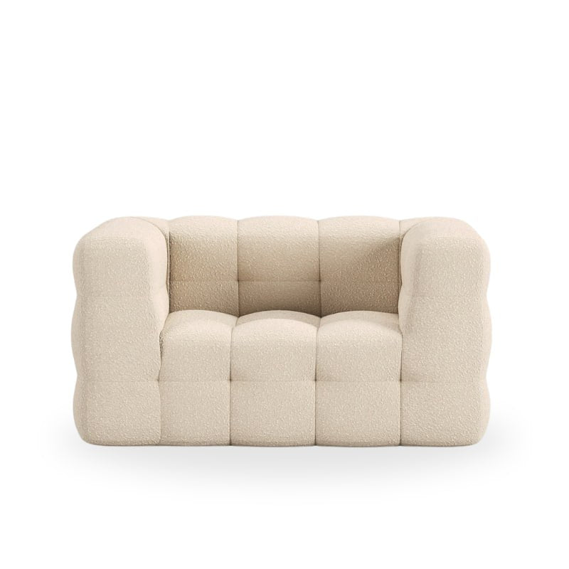Coco Tufted Armchair / Off-White Boucle