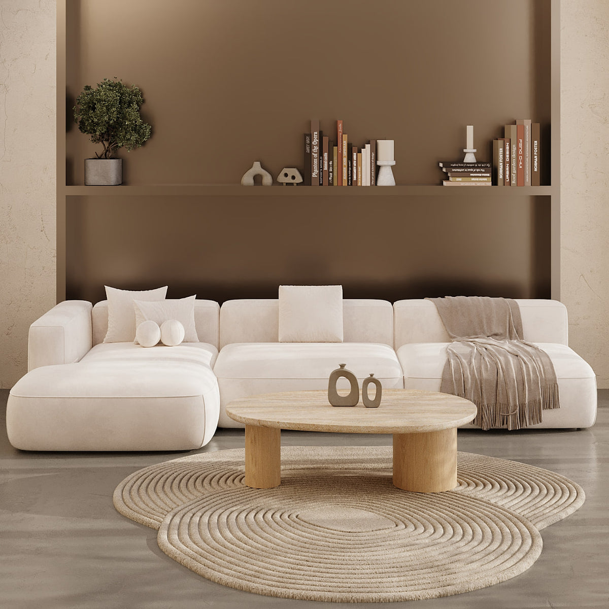 ( Small ) Travertine & Solid Wood