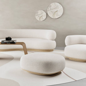 Dreamy Ottoman / White Boucle