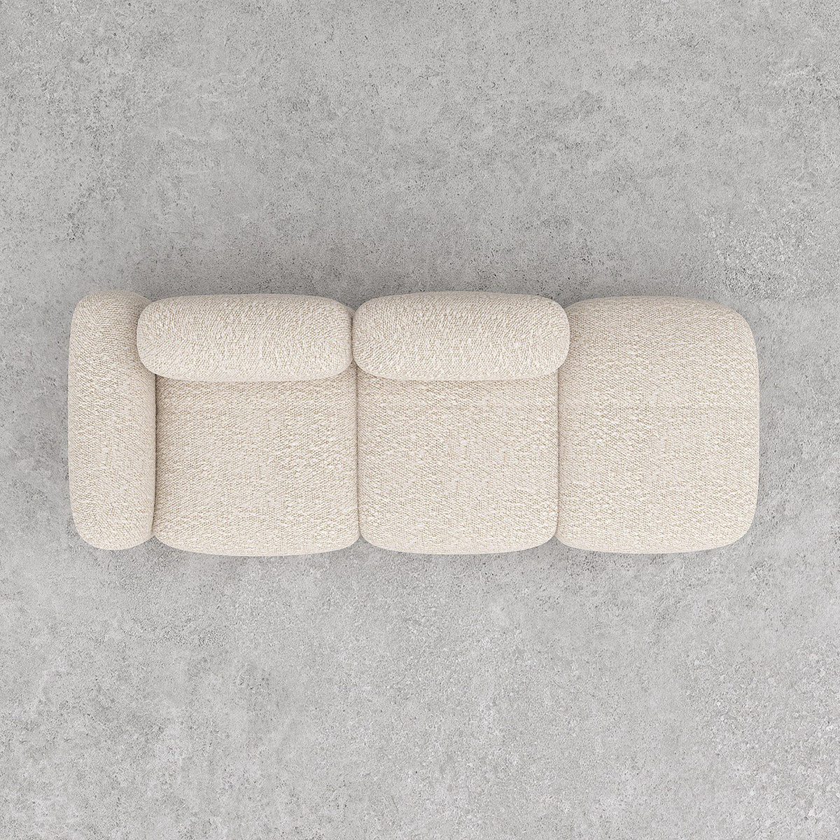 Off-White Boucle (2 Seater + Ottoman)