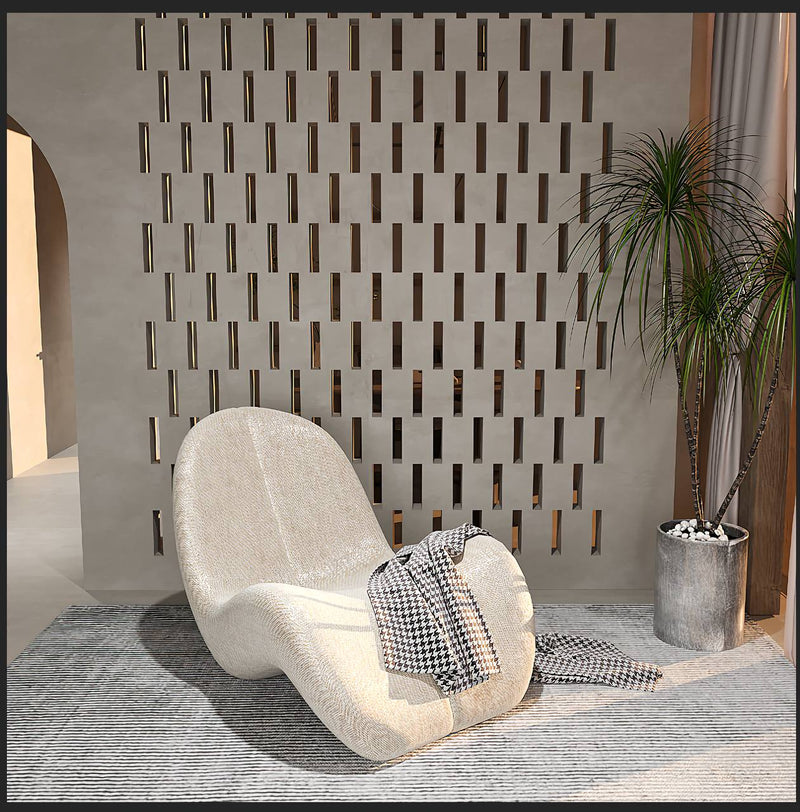 Capa Chaise / Beige Cotton Blend