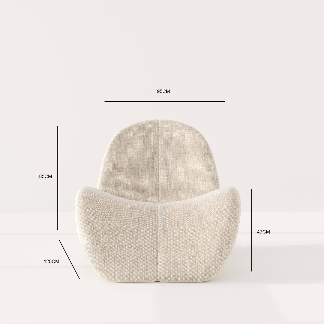 Capa Chaise / Beige Cotton Blend