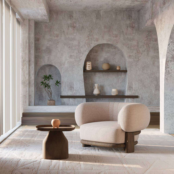 Elba Armchair / Premium Beige Linen – premium Armchair by Walls Nation UAE & Saudi Arabia