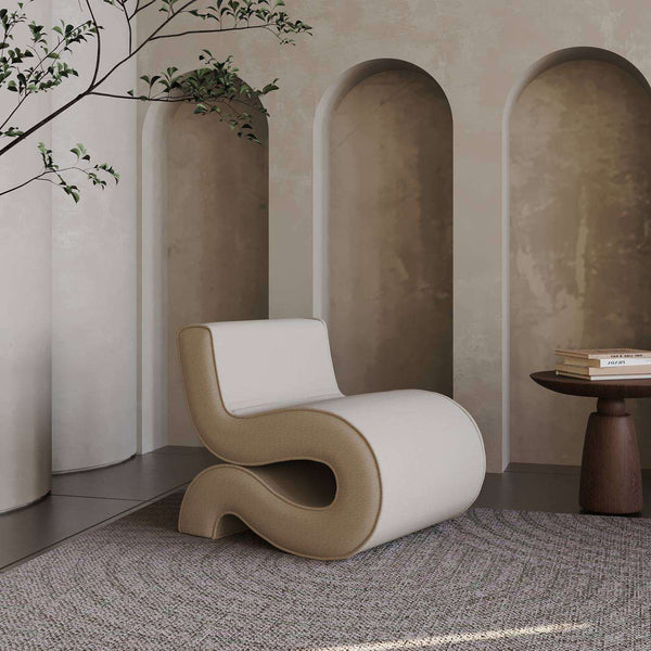 Mariano Chair / Beige Cotton Blend – premium Accent Chair by Walls Nation UAE & Saudi Arabia