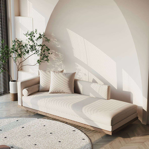 Verona Chaise / Light Beige Linen – premium Chaise Lounges by Walls Nation UAE & Saudi Arabia