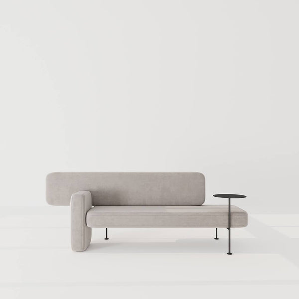 Hayes Chaise / Greige Velvet – premium Chaise Lounges by Walls Nation UAE & Saudi Arabia