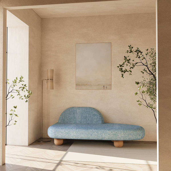 Audrey Chaise / Baby Blue Cotton Blend – premium Chaise Lounges by Walls Nation UAE & Saudi Arabia