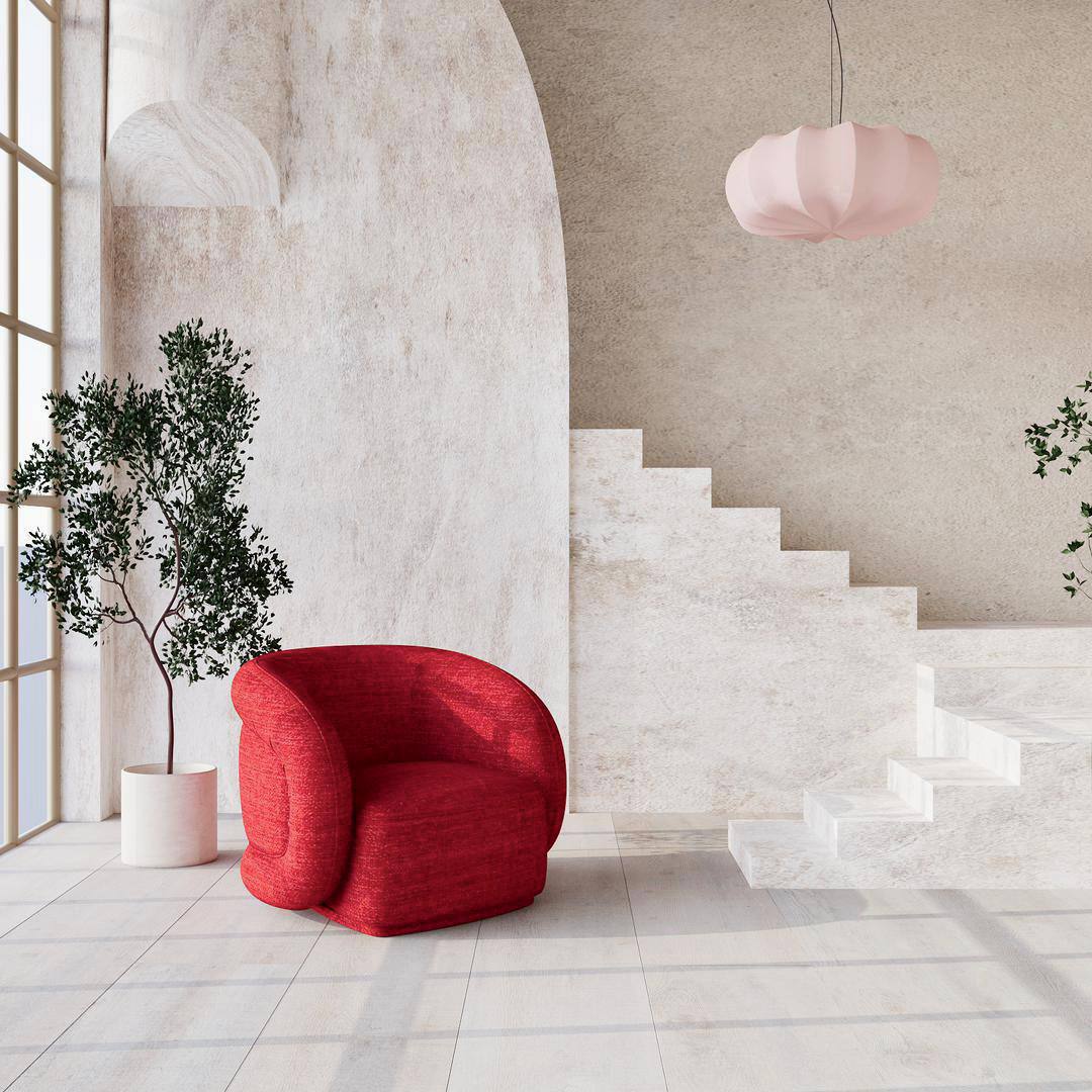 Red Cotton-Blend