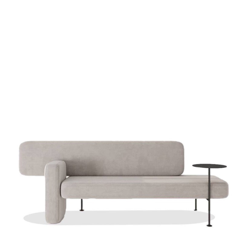 Hayes Chaise / Grey Velvet