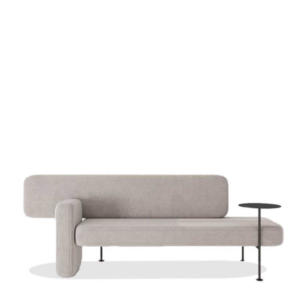 Hayes Chaise / Greige Velvet – premium Chaise Lounges by Walls Nation UAE & Saudi Arabia