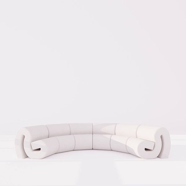 Pluffy Sofa  / White Cotton Blend – premium Sofas by Walls Nation UAE & Saudi Arabia