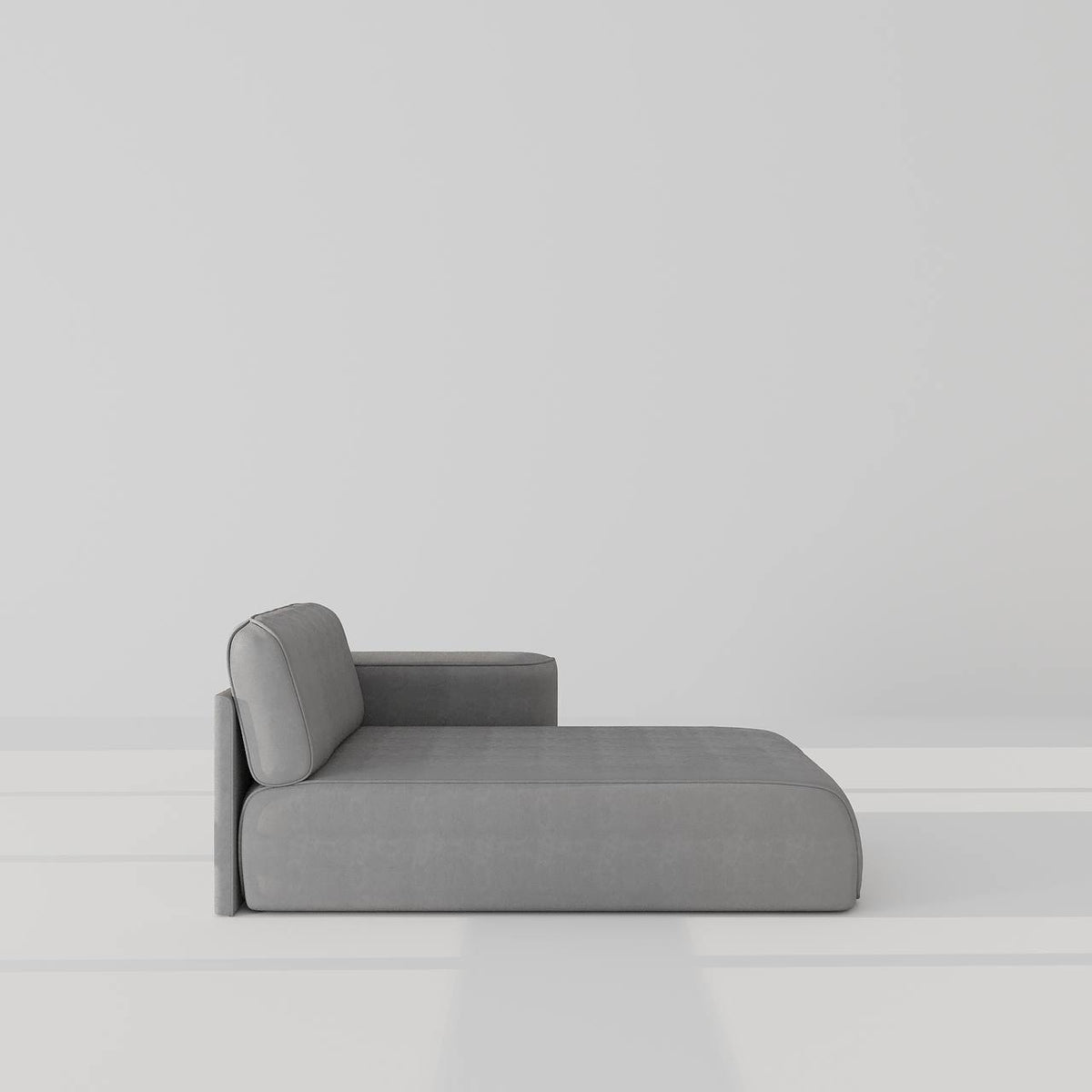 Monica Chaise / Dark Grey Faux Leather