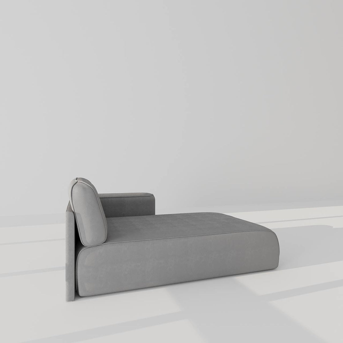 Monica Chaise / Dark Grey Faux Leather