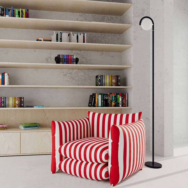Pillows Armchair / Stripped Satin – premium Armchair by Walls Nation UAE & Saudi Arabia