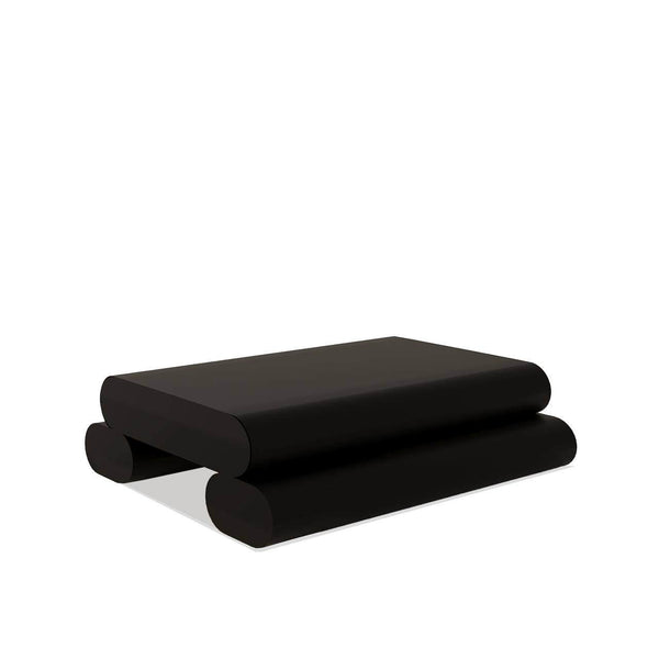 Valentina Coffee Table modern black and white rectangular legs unique curves