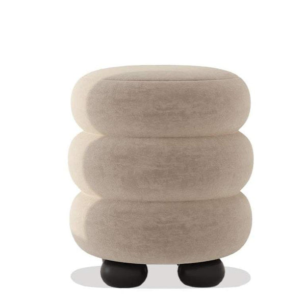 Tula Stool / Matt Beige Velvet – premium Benches by Walls Nation UAE & Saudi Arabia
