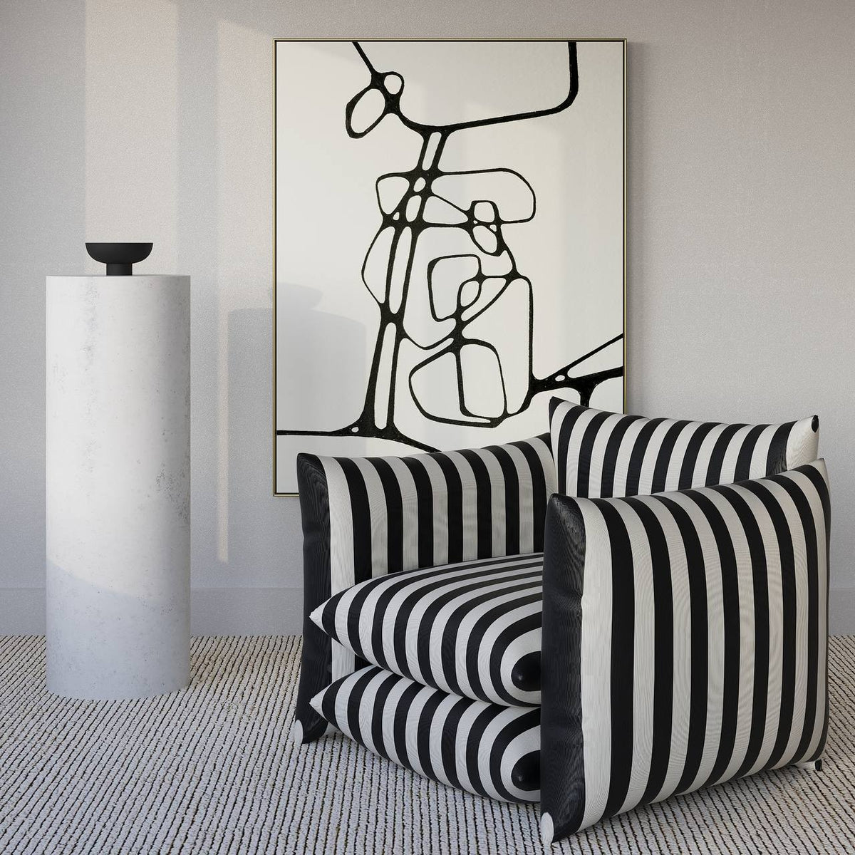 White & Black Satin
