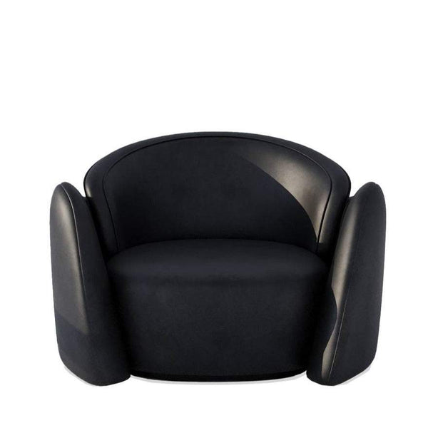 Santo Armchair / Black Faux Leather – premium Armchair by Walls Nation UAE & Saudi Arabia