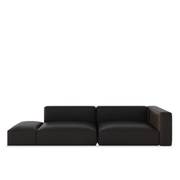 Santo Sofa 3S / Black Faux Leather – premium Sofas by Walls Nation UAE & Saudi Arabia