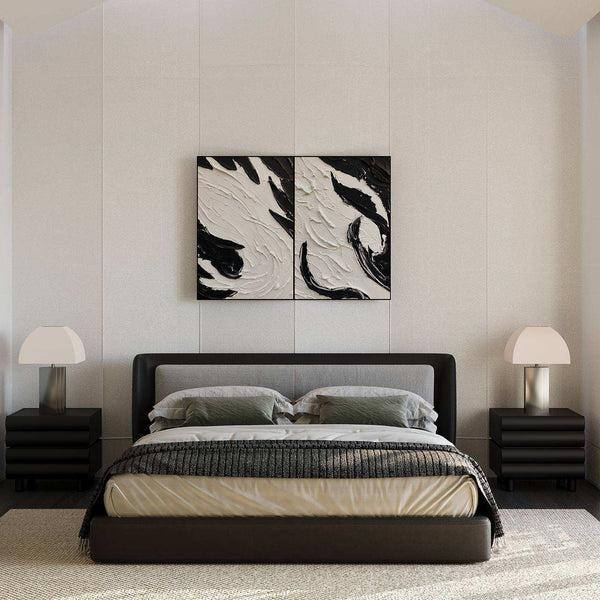 Garuda Bed / Black Faux Leather – premium Bed by Walls Nation UAE & Saudi Arabia