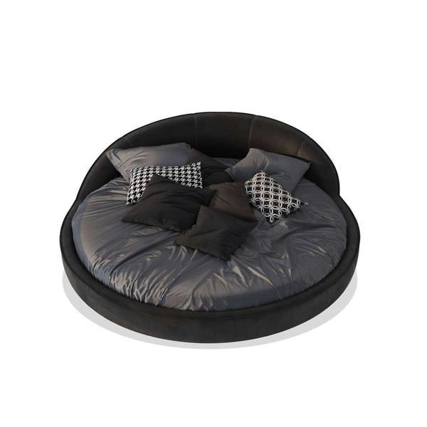 Vali Bed / Black Faux Leather – premium Bed by Walls Nation UAE & Saudi Arabia
