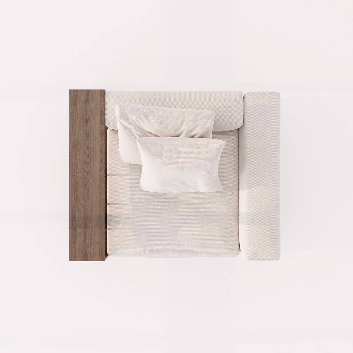 White Cotton-Blend (With Book Case)