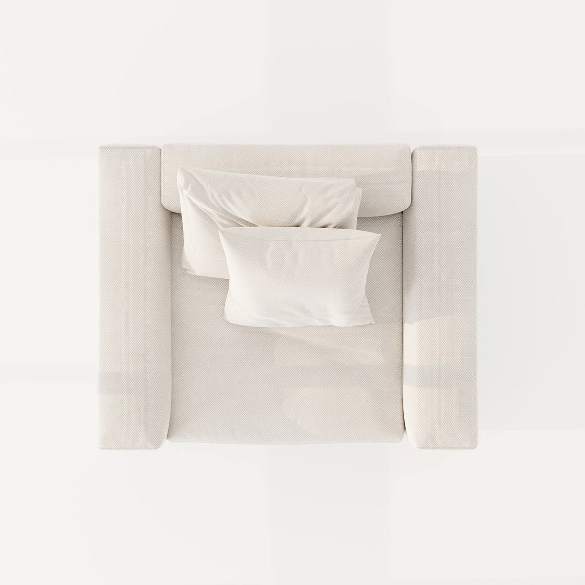 White Cotton-Blend (Without Book Case)