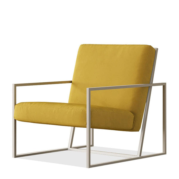 Cleo Armchair (Mustard Velvet) – premium Armchair by Walls Nation UAE & Saudi Arabia