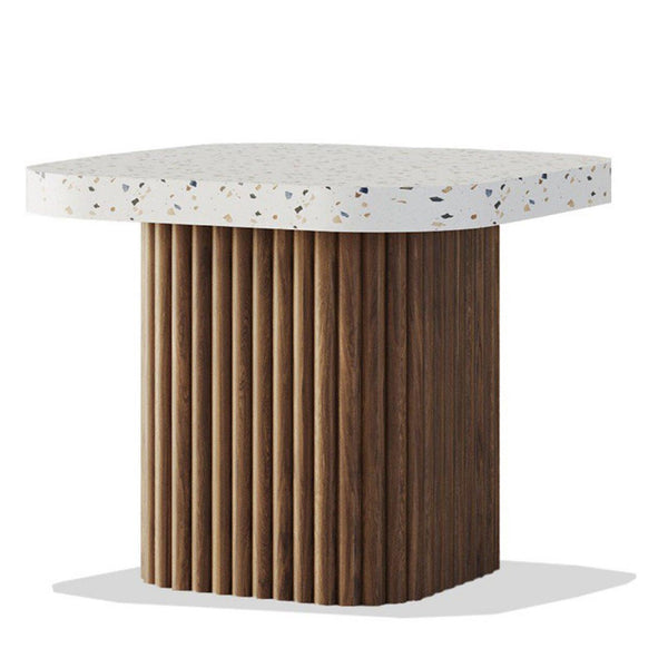 Daren Side Table (Walnut & White) – premium Side Tables by Walls Nation UAE & Saudi Arabia