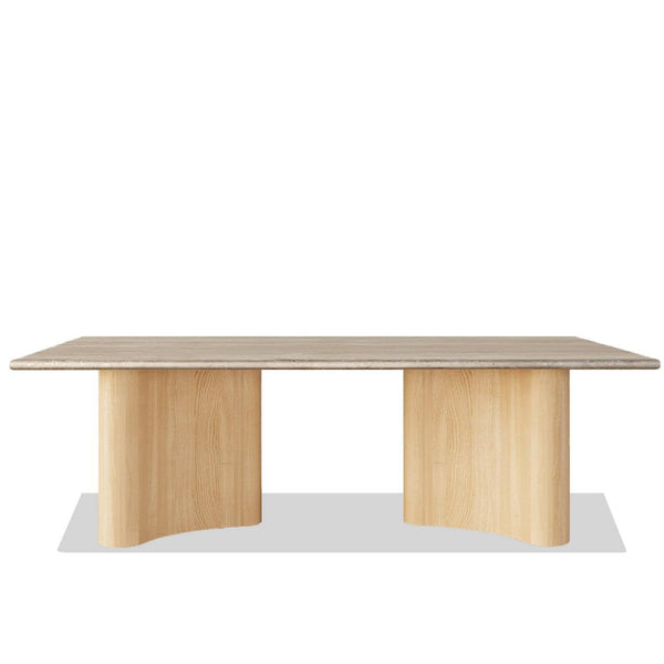 Melissa Dining Table (Natural Wood) – premium Dining Table by Walls Nation UAE & Saudi Arabia