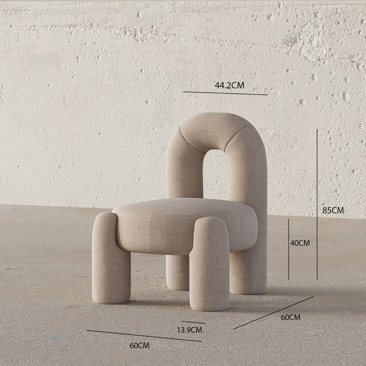Spidey Accent Chair (Light Beige)