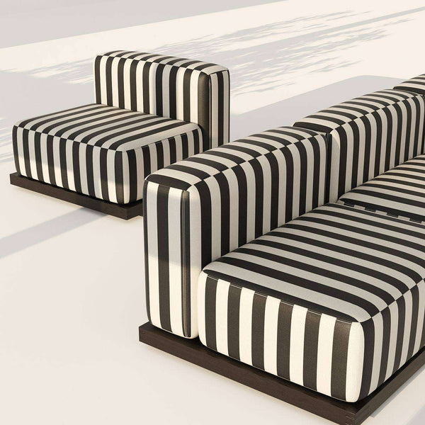 XO Chair Modular / White & Black Satin – premium Accent Chair by Walls Nation UAE & Saudi Arabia
