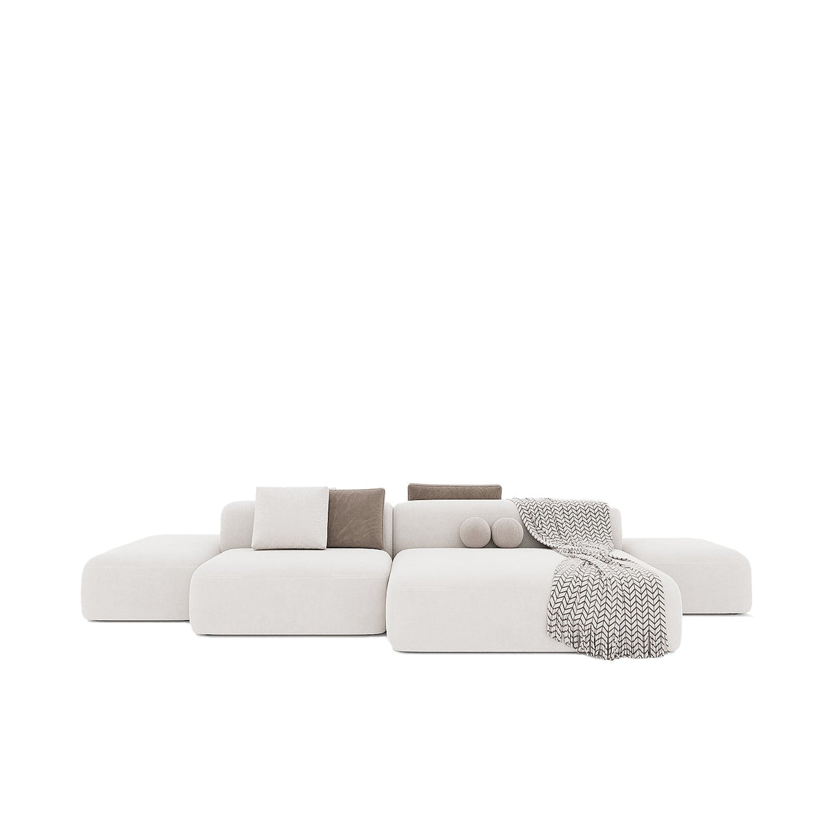 Remus Modular Large Sofa / Premium Faux Leather - Walls Nation