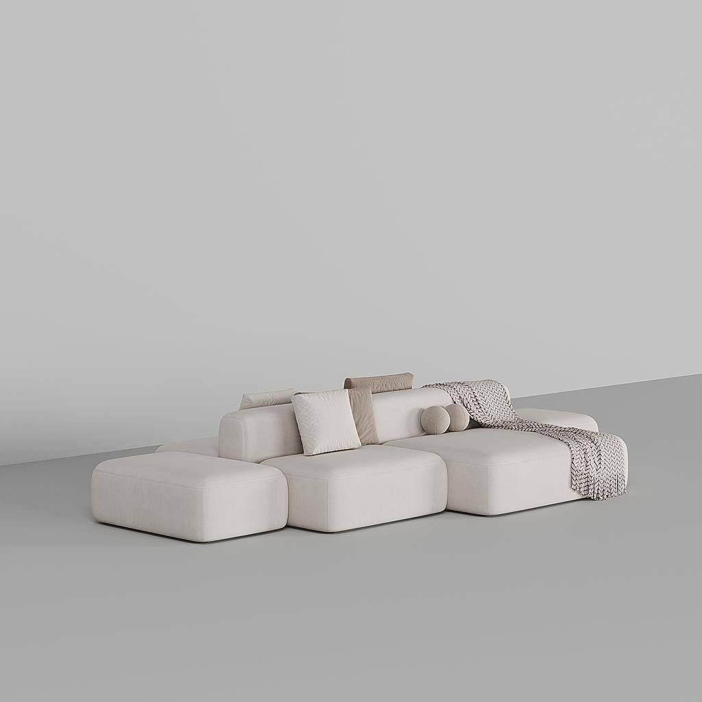 Remus Modular Large Sofa / Premium Faux Leather - Walls Nation