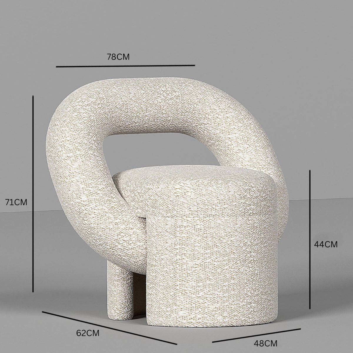 Ring Armchair / Off-White Boucle