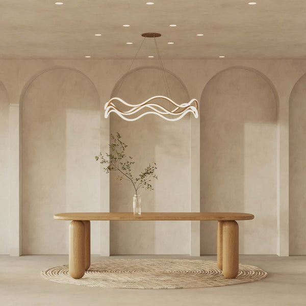 Rohan Oak Dining Table / 240 x 105 CM – premium Dining Table by Walls Nation UAE & Saudi Arabia