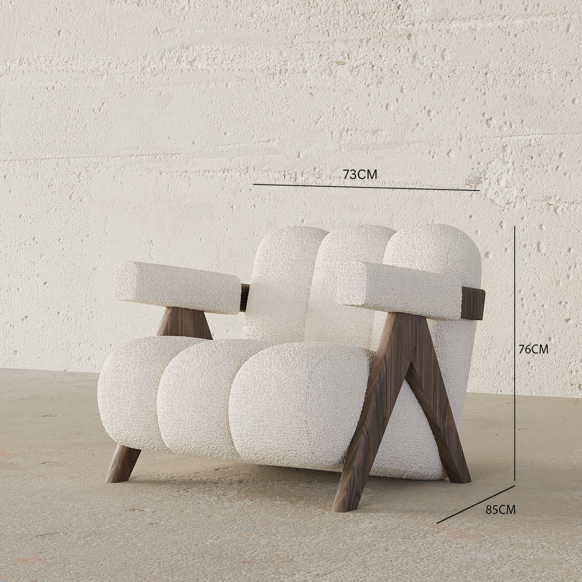 Sage Armchair / Boucle Upholstery