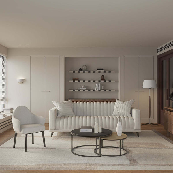 Exon Living Room Set (True White) – premium Living Room Sets by Walls Nation UAE & Saudi Arabia