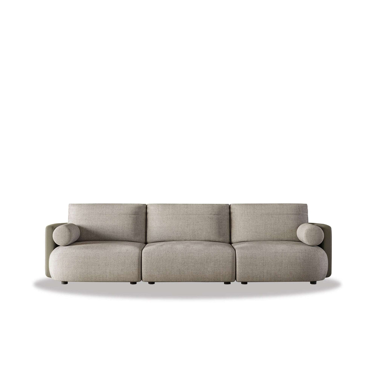 Thalia Sofa 3S ultra-modern 3-seater with deep cushions and cylindrical bolster pillows in sleek frame