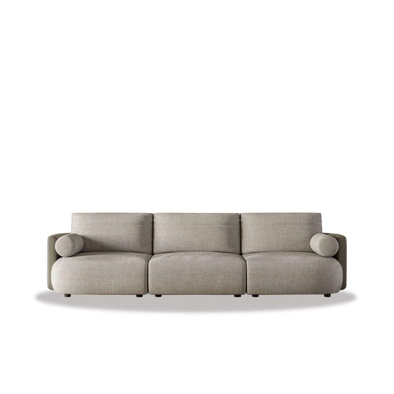 Thalia Sofa 3S ultra-modern 3-seater with deep cushions and cylindrical bolster pillows in sleek frame